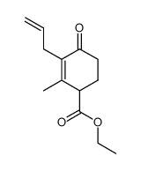 ethyl 3-allyl-2-methyl-4-oxocyclohex-2-ene-1-carboxylate结构式