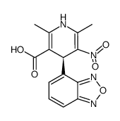 (+)-(S)-1,4-dihydro-2,6-dimethyl-3-nitro-4-(2,1,3-benzoxadiazol-4-yl)pyridine-5-carboxylic acid Structure