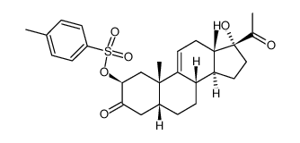 2β.17α-Dihydroxy-5β-pregn-9(11)-en-3.20-dion-2-tosylat结构式