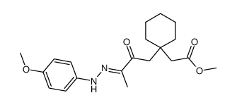 5-(p-Methoxyphenylhydrazono)-4-keto-2,2-pentamethylen-hexan-1-carbonsaeuremethylester结构式