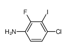 4-chloro-2-fluoro-3-iodoaniline结构式