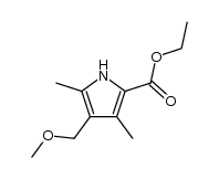 4-methoxymethyl-3,5-dimethyl-pyrrole-2-carboxylic acid ethyl ester结构式