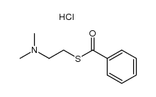 benzoyl-dimethylaminoethanthiol hydrochloride Structure