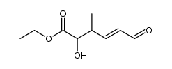 1-Ethoxycarbonyl-1-hydroxy-4-formyl-2-metyl-buten-(3) Structure