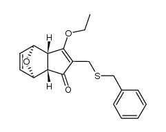 4-benzylthiomethyl-5-ethoxy-exo-10-oxatricyclo[5.2.1.02,6]deca-4,8-dien-3-one Structure