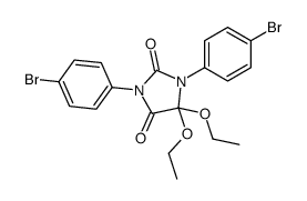 1,3-BIS(4-BROMOPHENYL)-5,5-DIETHOXY-2,4-IMIDAZOLIDINEDIONE结构式