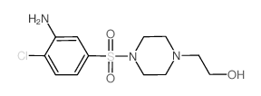 2-{4-[(3-Amino-4-chlorophenyl)sulfonyl]-1-piperazinyl}-1-ethanol Structure