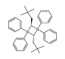 (E)-1,1,3,3-tetraphenyl-2,4-dineopentyl-1,3-disilicyclobutane Structure