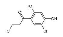 3-chloro-1-(5-chloro-2,4-dihydroxyphenyl)propan-1-one Structure