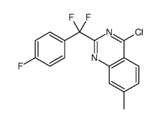 4-chloro-2-[difluoro-(4-fluorophenyl)methyl]-7-methylquinazoline结构式