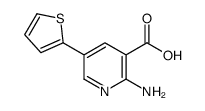 2-amino-5-thiophen-2-ylpyridine-3-carboxylic acid Structure