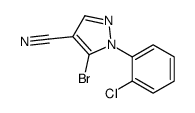 5-BROMO-1-(2-CHLOROPHENYL)-1H-PYRAZOLE-4-CARBONITRILE structure