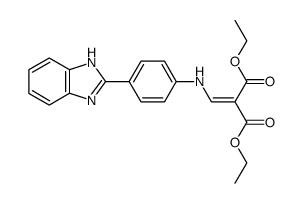 Diethyl <4-(2-benzimidazolyl)phenyl>aminomethylenemalonate Structure