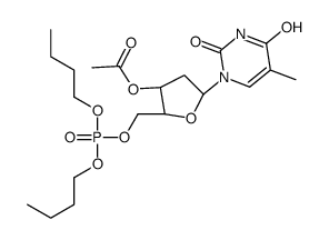 [(2R,3S,5R)-2-(dibutoxyphosphoryloxymethyl)-5-(5-methyl-2,4-dioxopyrimidin-1-yl)oxolan-3-yl] acetate结构式