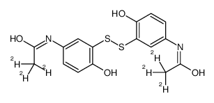 3’-Mercaptoacetaminophen-d6 Disulfide结构式