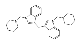 3,3'-Methylenebis[1-(1-piperidinylmethyl)-1H-indole] Structure