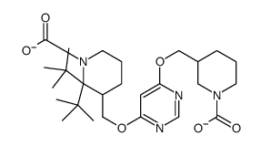 ditert-butyl3,3'-(pyrimidine-4,6-diylbis(oxy))bis(Methylene)dipiperidine-1-carboxylate Structure