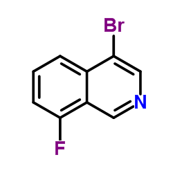 4-溴-8-氟异喹啉结构式