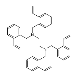 N,N,N',N'-tetrakis[(2-ethenylphenyl)methyl]ethane-1,2-diamine Structure