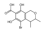 5-bromo-6,8-dihydroxy-3,4-dimethyl-3,4-dihydro-1H-isochromene-7-carboxylic acid Structure