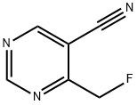 4-Fluoromethyl-pyrimidine-5-carbonitrile结构式