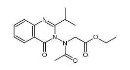 ethyl N-acetyl-N-(2-isopropyl-3,4-dihydro-4-oxoquinazolin-3-yl)-2-aminoacetate Structure