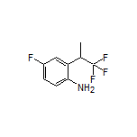 4-氟-2-(1,1,1-三氟-2-丙基)苯胺结构式