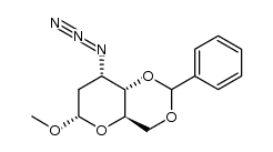 (4aR,6S,8S,8aS)-8-azido-6-methoxy-2-phenylhexahydropyrano[3,2-d][1,3]dioxine结构式