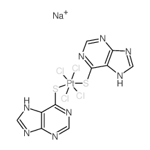 Platinate(2-),tetrachlorobis(purine-6-thiolato)-, disodium (8CI)结构式