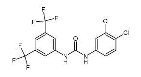 n-(3,5-bis(trifluoromethyl)phenyl)-n'-(3,4-dichlorophenyl)urea Structure