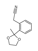 [2-(2-methyl-[1,3]dioxolan-2-yl)-phenyl]-acetonitrile结构式