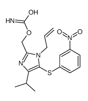 [5-(3-nitrophenyl)sulfanyl-4-propan-2-yl-1-prop-2-enylimidazol-2-yl]methyl carbamate Structure