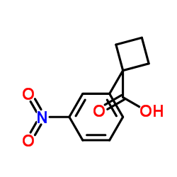 1-(3-Nitrophenyl)cyclobutanecarboxylic acid structure