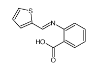 2-(thiophen-2-ylmethylideneamino)benzoic acid结构式