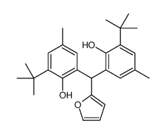 2-tert-butyl-6-[(3-tert-butyl-2-hydroxy-5-methylphenyl)-(furan-2-yl)methyl]-4-methylphenol Structure