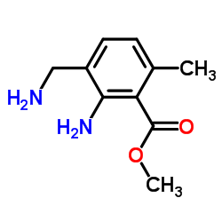 Benzoic acid, 2-amino-3-(aminomethyl)-6-methyl-, methyl ester (9CI) structure