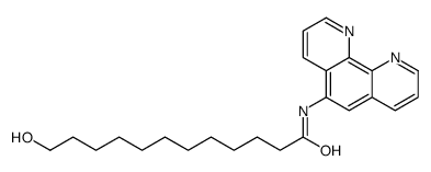 12-hydroxy-N-(1,10-phenanthrolin-5-yl)dodecanamide结构式