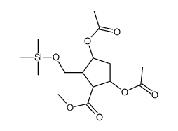 3,5-Bis(acetyloxy)-2-[[(trimethylsilyl)oxy]methyl]cyclopentaneheptanoic acid methyl ester Structure