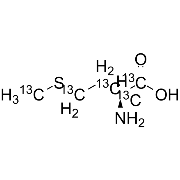 L-甲硫氨酸 13C5结构式