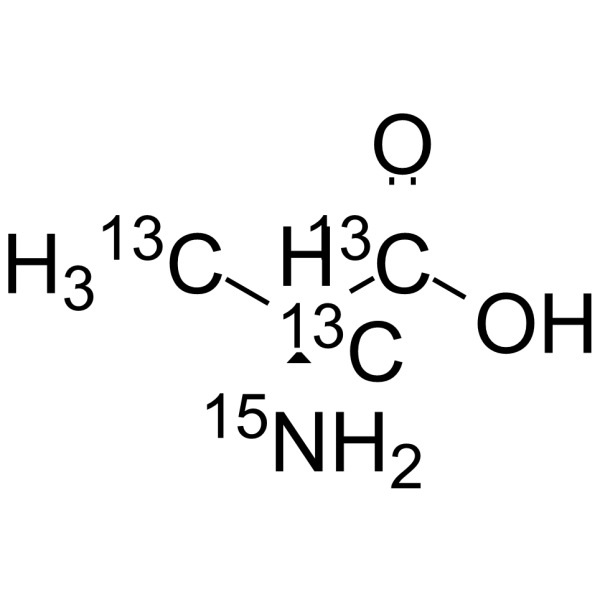 L-Alanine-13C3,15N Structure