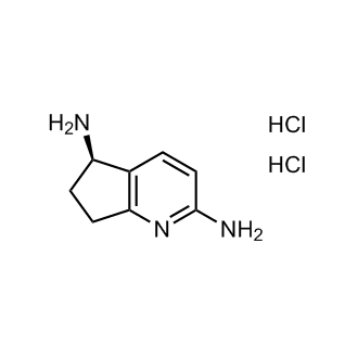 (R)-6,7-二氢-5H-环戊二烯并[b]吡啶-2,5-二胺二盐酸盐结构式