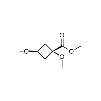 Methyl (1r,3r)-3-hydroxy-1-methoxycyclobutane-1-carboxylate Structure