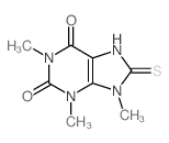 1H-Purine-2,6-dione,3,7,8,9-tetrahydro-1,3,9-trimethyl-8-thioxo- Structure