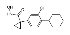 1-(3-Chloro-4-cyclohexyl-phenyl)-cyclopropanecarboxylic acid hydroxyamide Structure