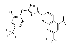 1,8-Naphthyridine,7-[3-[[3-chloro-5-(trifluoromethyl)-2-pyridinyl]thio]-1H-1,2,4-triazol-1-yl]-2,4-bis(trifluoromethyl)-(9CI) structure