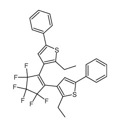 1,2-bis(2-ethyl-5-phenyl-3-thienyl)perfluorocyclopentane Structure