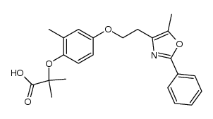 2-Methyl-2-{2-methyl-4-[2-(5-methyl-2-phenyloxazol-4-yl)ethoxy]phenoxy} Propionic Acid Structure