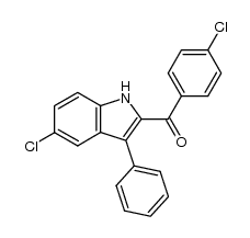 (4-chlorophenyl)(5-chloro-3-phenyl-1H-2-indolyl)methanone Structure