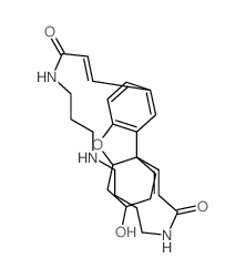 17,19-Etheno-22H-benzofuro[3a,3-n][1,5,10]triazacycloeicosine-3,14-dione,4,5,6,7,8,9,10,11,12,13,20a,21,23,24-tetradecahydro-22-hydroxy-,(1E,15E,20aR,22S,24aS)- (9CI) picture