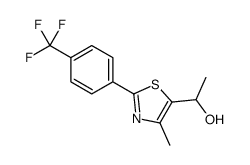 1-(4-甲基-2-(4-(三氟甲基)苯基)噻唑-5-基)乙醇结构式